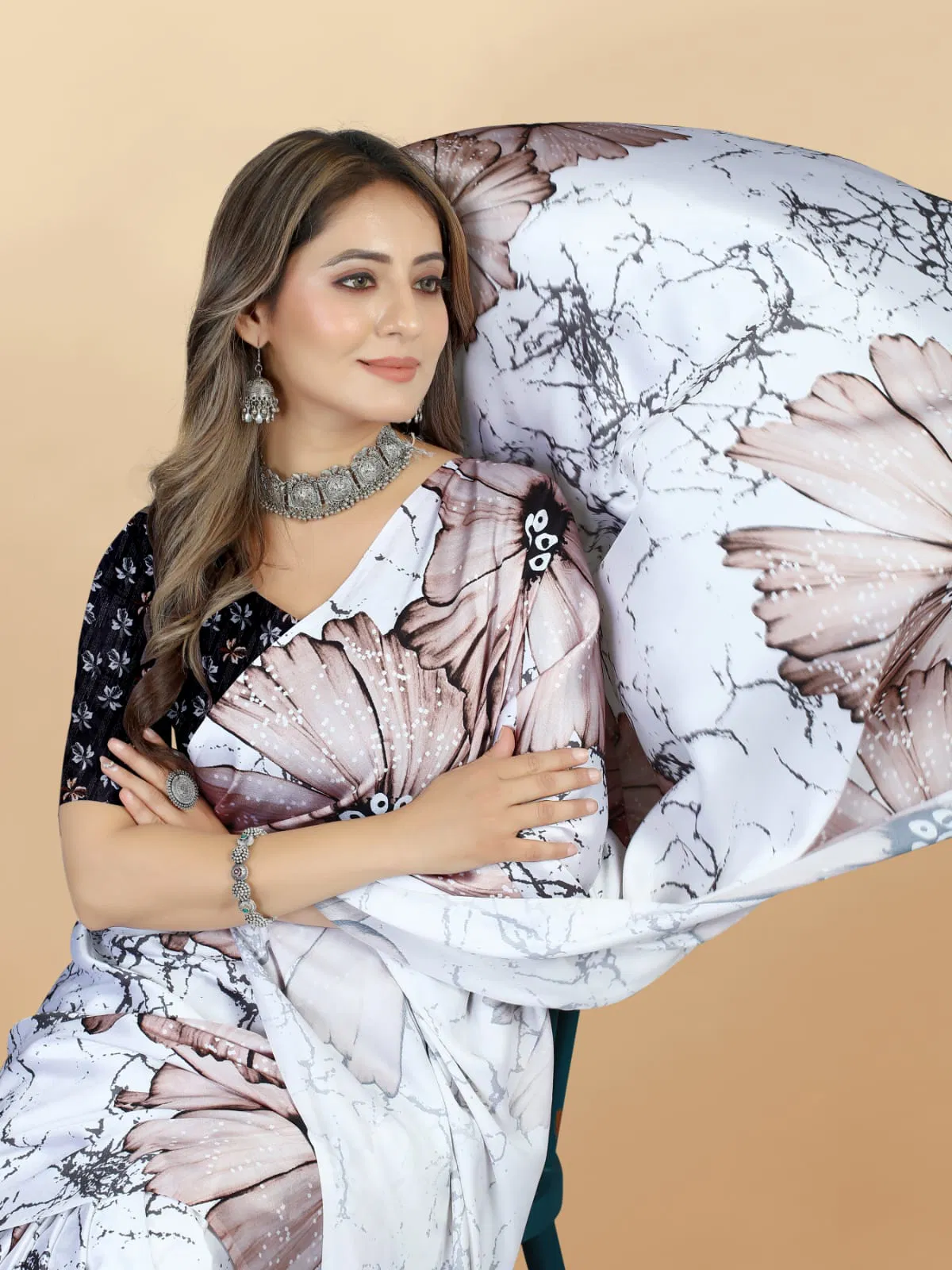Shree Radha Raman Trendz Japan Crepe Digital Printed Saree Catalog